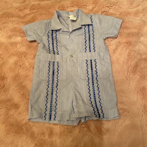 baby guayabera onesie